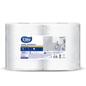 Papel Higiénico Elite Professional Jumbo Doble Hoja 6 Rollos de 250 m