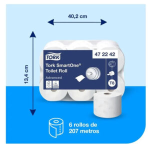 Papel Higiénico Tork SmartOne Advanced Doble Hoja 6 Rollos de 207 m