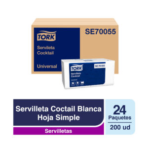 Servilleta Cocktail Tork Universal 24 Paquetes de 200 Hojas