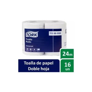 Toalla de Papel Tork Universal Doble Hoja 16 Rollos de 24 m