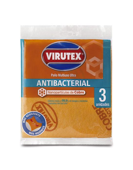 Paño Multiuso Virutex Cobre Antibacterial 3 Unidades